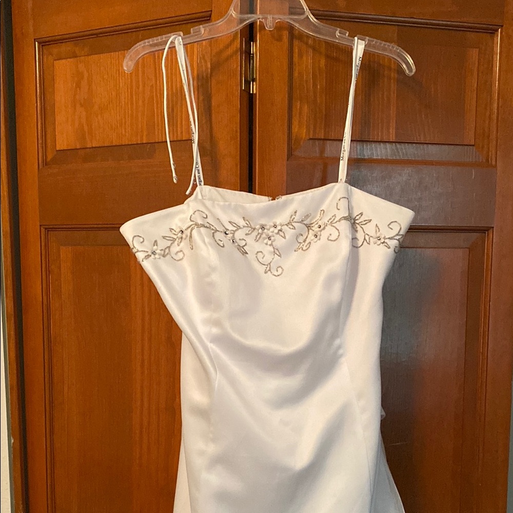 Morgan & Co White Embellished Sweetheart Sundress